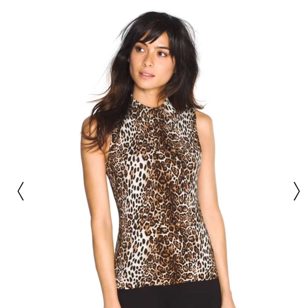WHBM sleeveless animal print sweater size XS